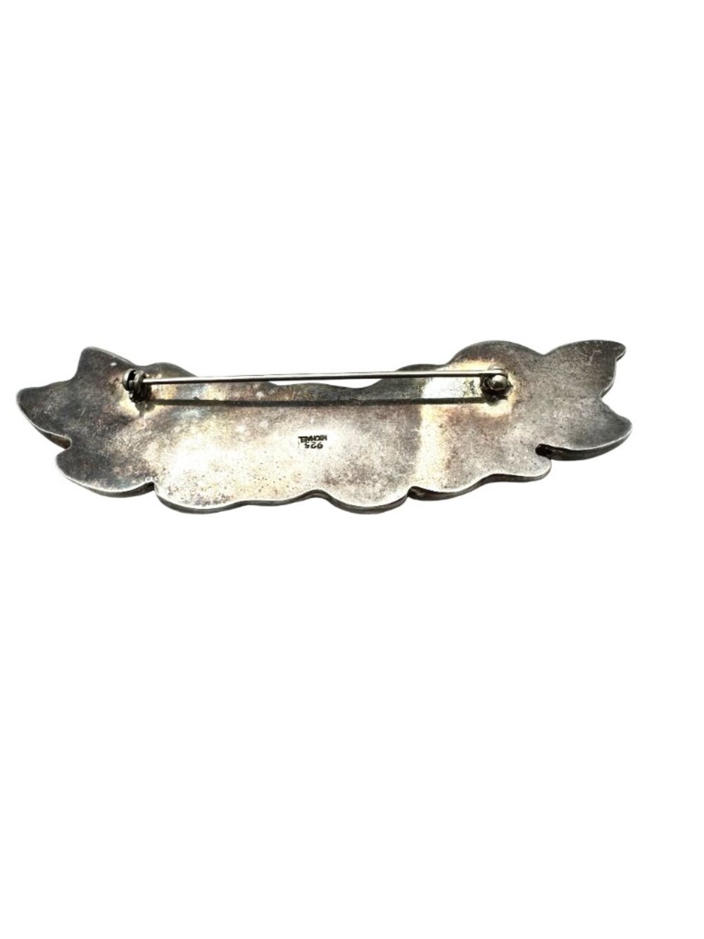 Sterling Silver Big Carved Turtle Brooch Pin Amazing 4" Hallmarked Michael - Picture 3 of 14